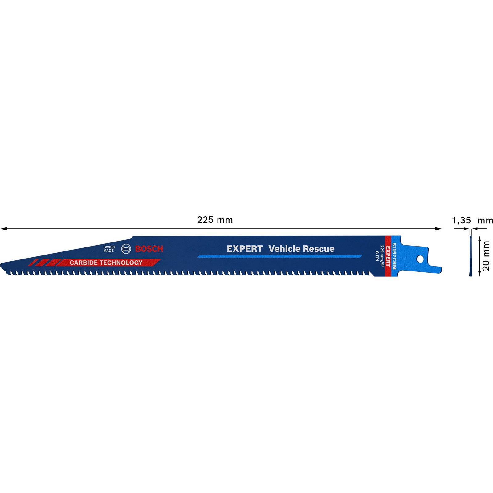 Lame de scie sabre EXPERT ‘Vehicle Rescue’ S 1157 CHM Bosch, 10 pièces — lot de 10 pièces