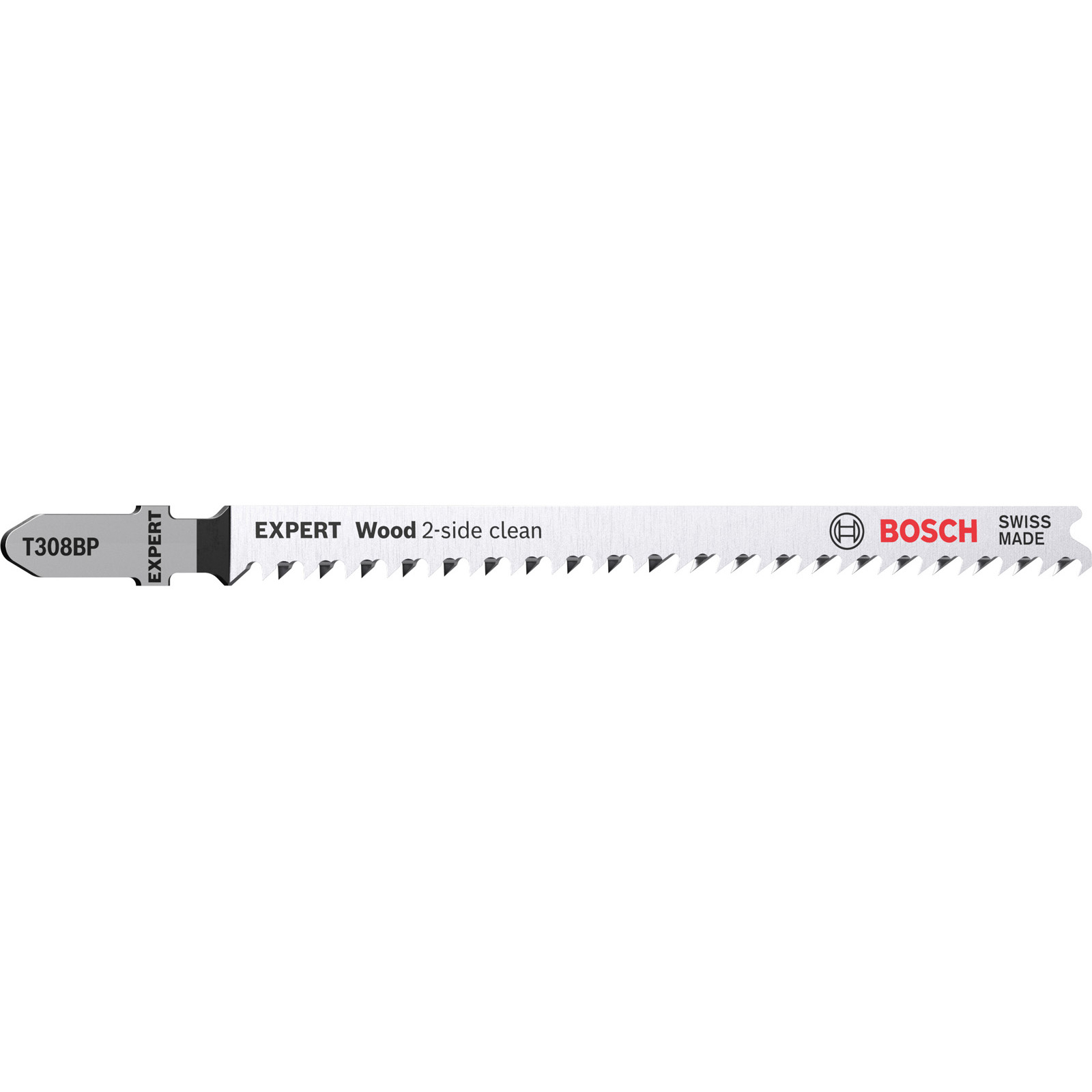 Bosch EXPERT Lames de scie sauteuse T308BP 5 pièces Bois 2 côtés propres — lot de 5 pièces