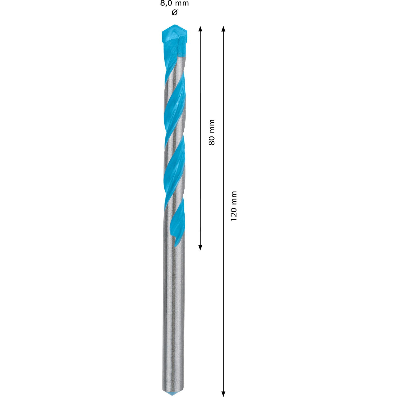 Bosch Expert CYL-9 Mèche MultiConstruction 8 x 80 x 120 mm - 2608900621