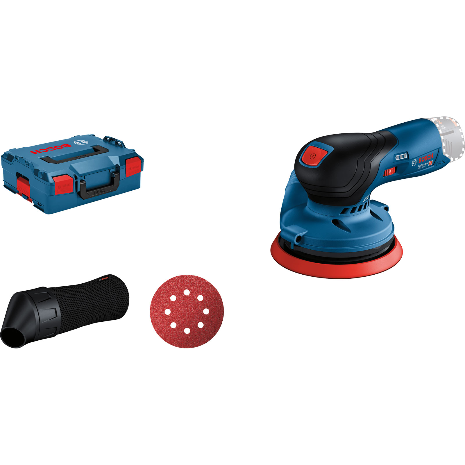 Bosch GEX 12V-125 Solo ponceuse orbitale à batterie sans batterie/chargeur dans L-BOXX