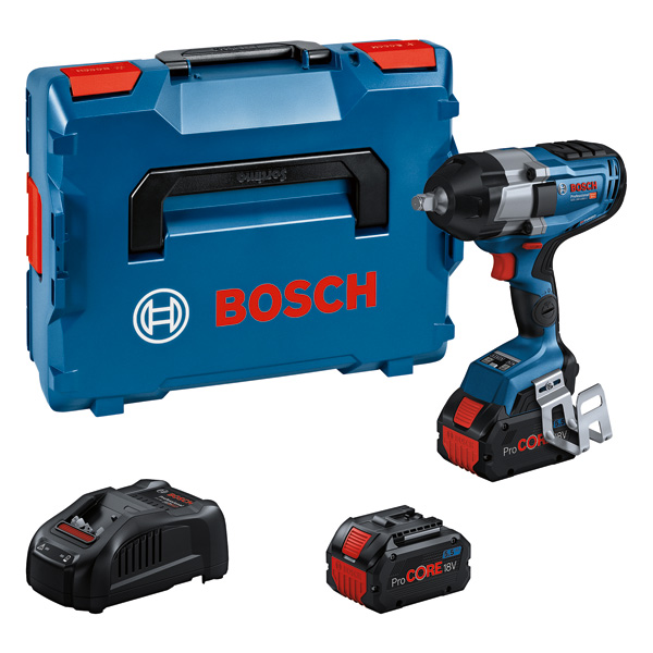 Bosch Perceuse-visseuse à percussion sans fil BITURBO GDS 18V-1000 C 2x 5,5 Ah avec chargeur en L-BOXX