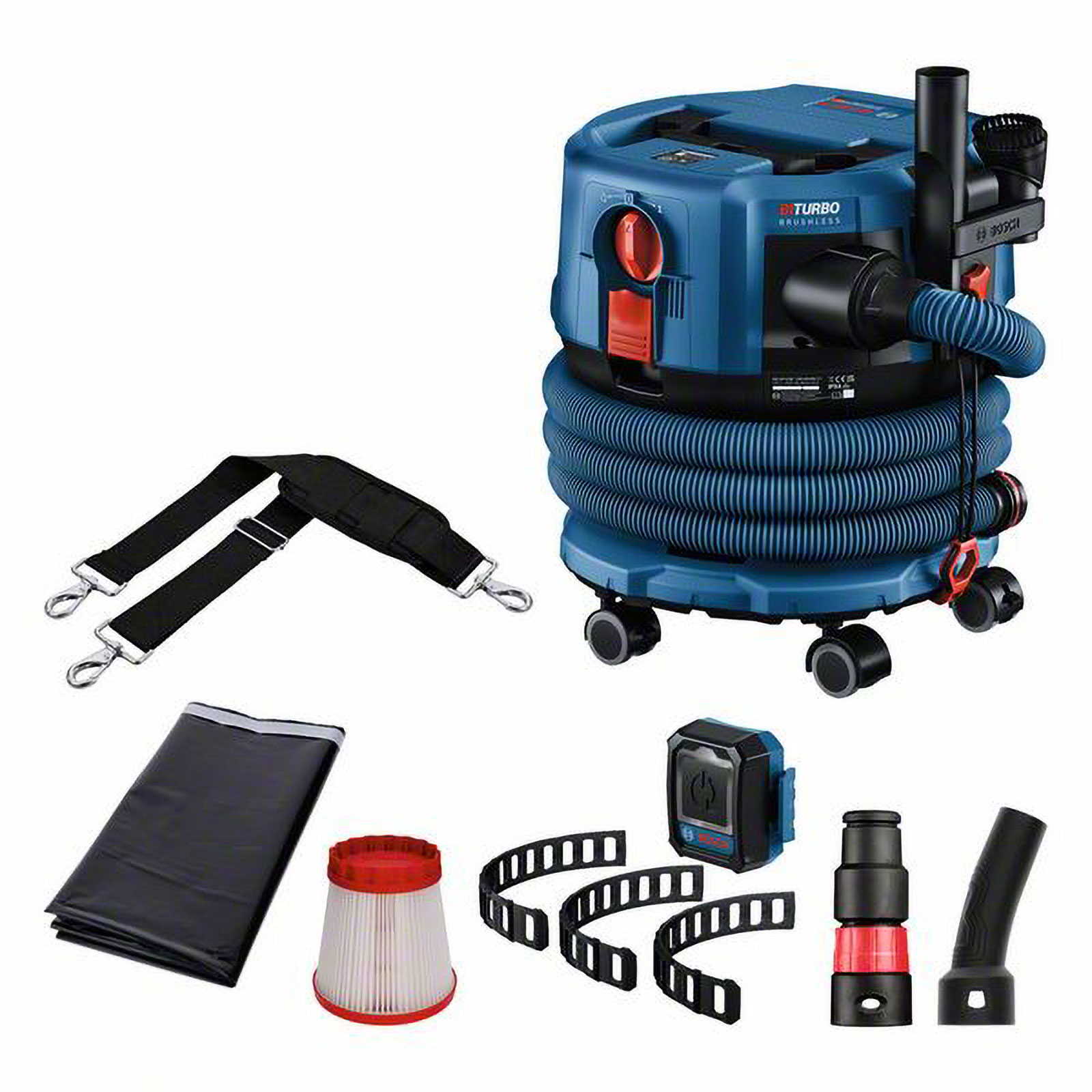 Bosch Aspirateur sans fil BITURBO GAS 18V-12 MC, classe M sans batterie ni chargeur