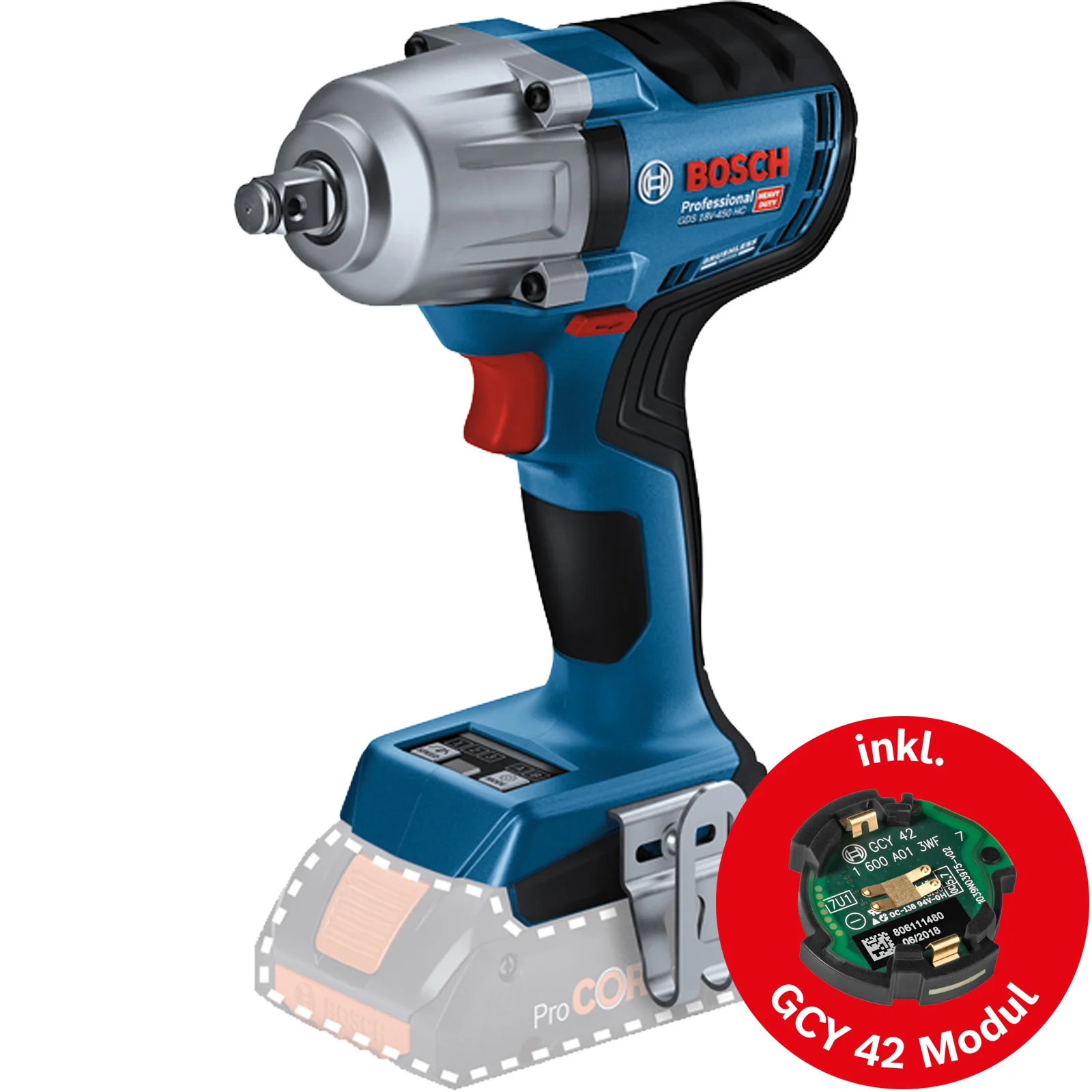 Visseuse à impulsions sans fil Bosch GDS 18V-450 HC sans batterie ni chargeur dans l'emballage