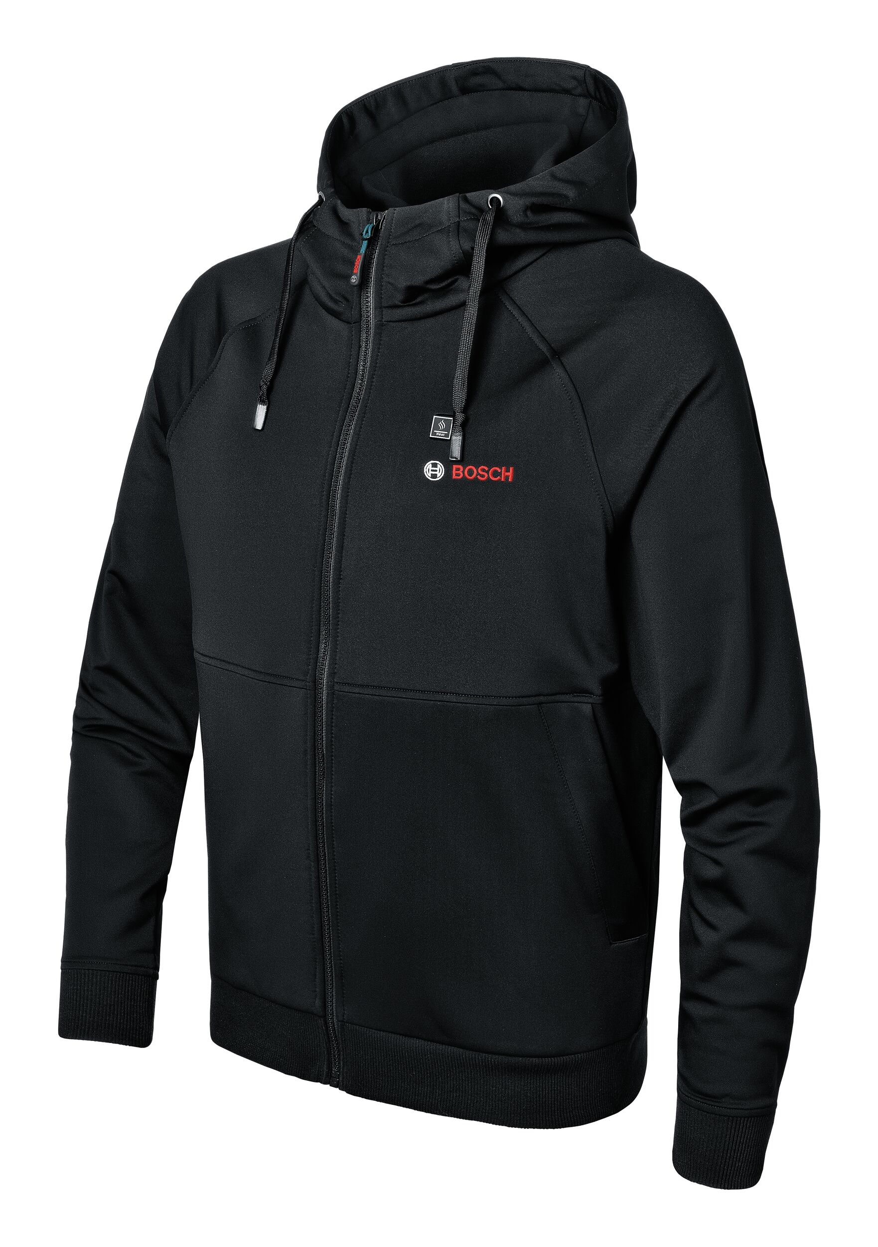 Hoodie chauffant Bosch GHH 12+18V XA, avec adaptateur pour batterie, chargeur et 1 batterie (12V 2,0 Ah)