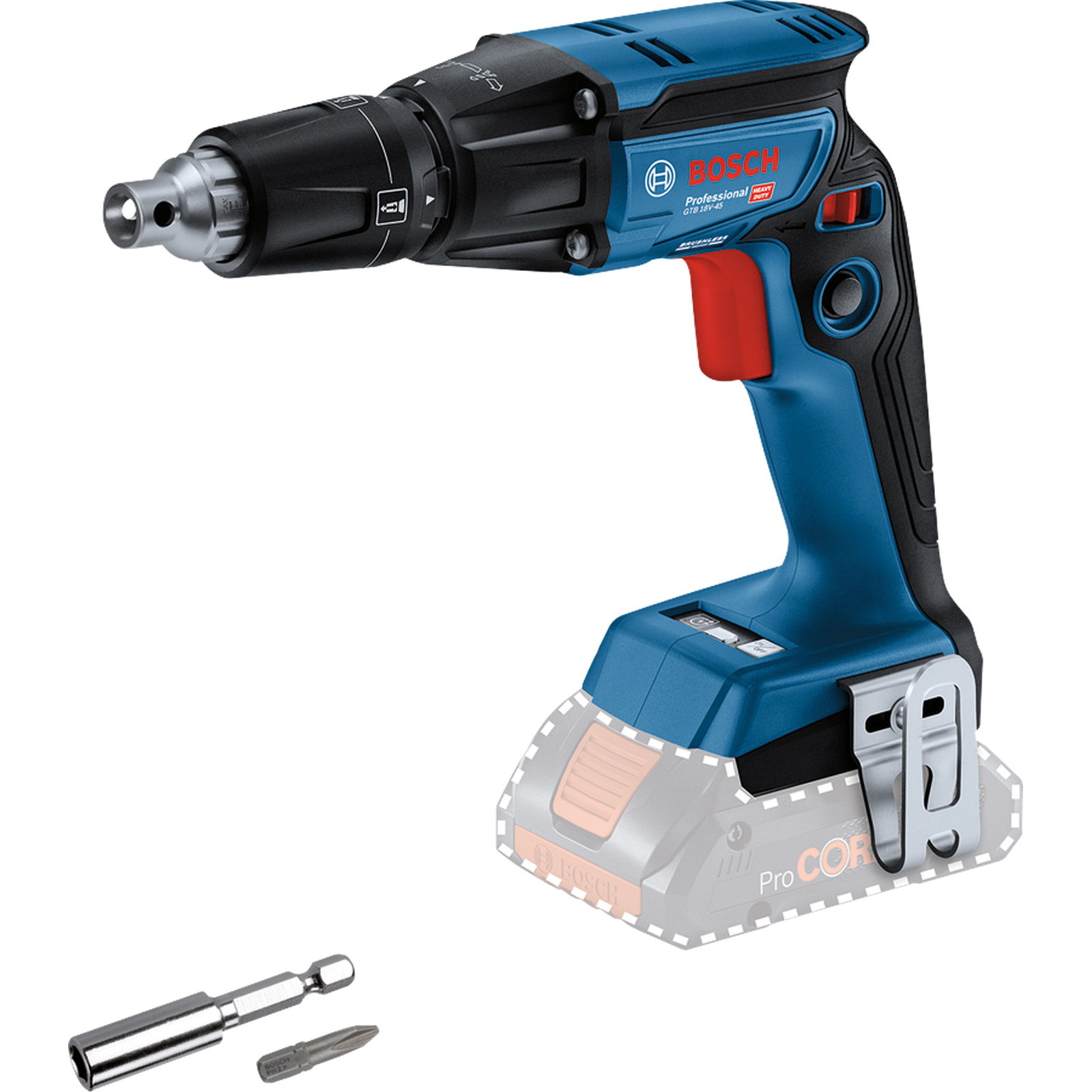 Visseuse à sec sans fil GTB 18V-45 Bosch sans batterie ni chargeur, dans son emballage carton