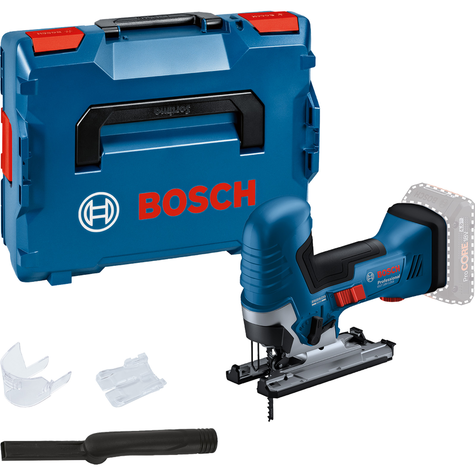 Seghetto alternatif à batterie Bosch GST 18V-125 S sans batterie sans chargeur en format L-BOXX 2