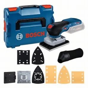 Bosch Ponceuse excentrique sans fil GSS 18V-13 Solo avec 3 plateaux et accessoires dans L-BOXX