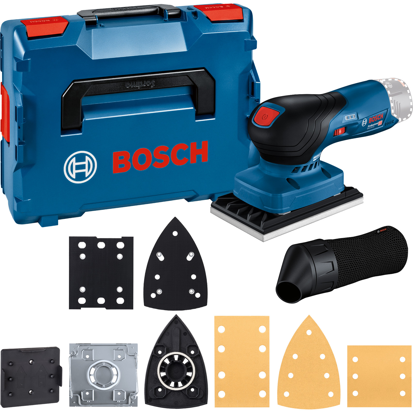 Ponceuse orbitale sans fil Bosch GSS 12V-13 Solo avec 3 disques et accessoires en L-BOXX