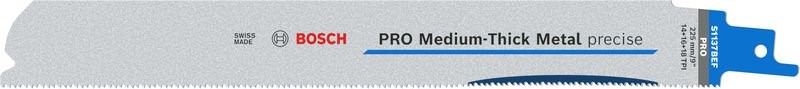 Lame de scie sabre Bosch PRO Medium-Thick Metal precise S1137BEF, 1,1 x 25 x 225 mm, 25 pièces — lot de 25 pièces