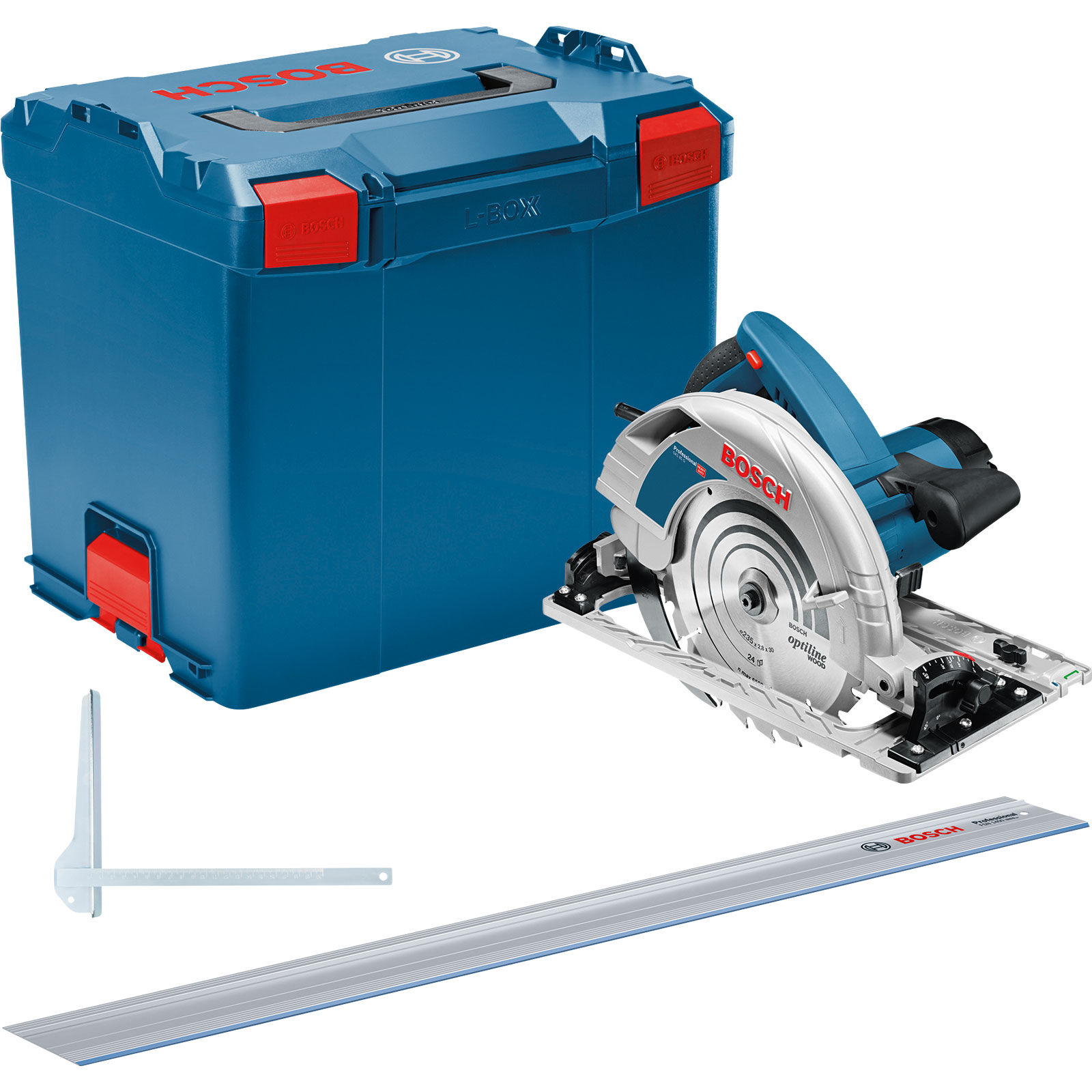 Scie circulaire manuelle Bosch GKS 85 G + FSN 1400