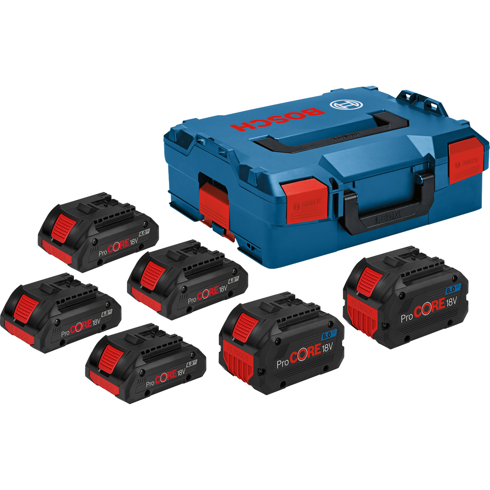 Batterie Bosch 4x PC18V 4.0 + 2x PC18V 8.0 - 1600A02A2T