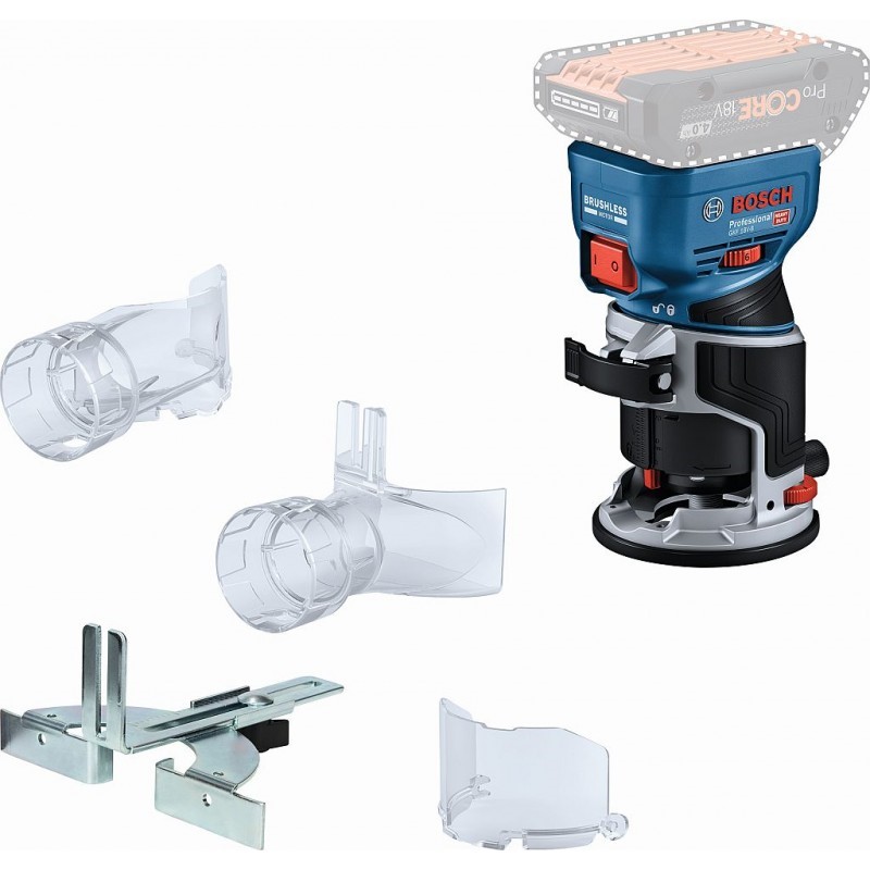 Bosch Défonceuse d'angle sans fil GKF 18V-8
