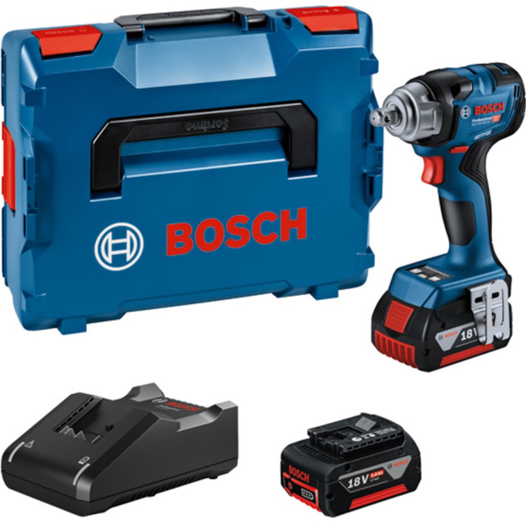 Perceuse-visseuse à percussion sans fil Bosch GDS 18V-330 HC, 2x 5,0 Ah + chargeur en L-BOXX