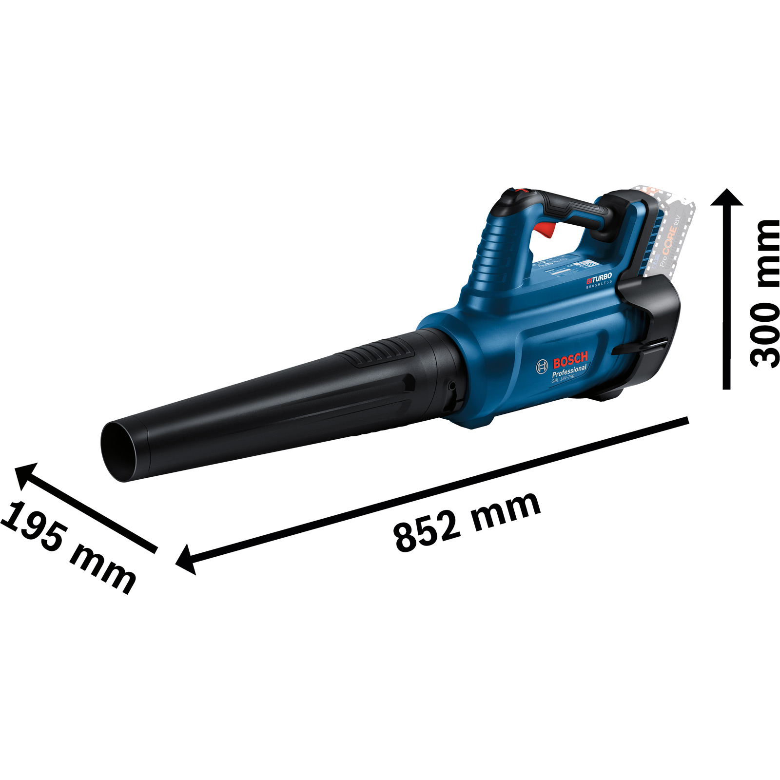 BOSCH GBL 18V-750 PROFESSIONAL Souffleur à batterie (seul) 06008D2000