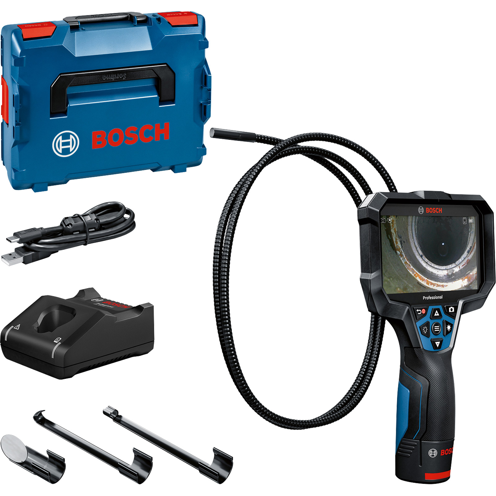 Caméra d'inspection Bosch GIC 12V-5-27 C, 1x 2,0 Ah et chargeur en L-BOXX 136