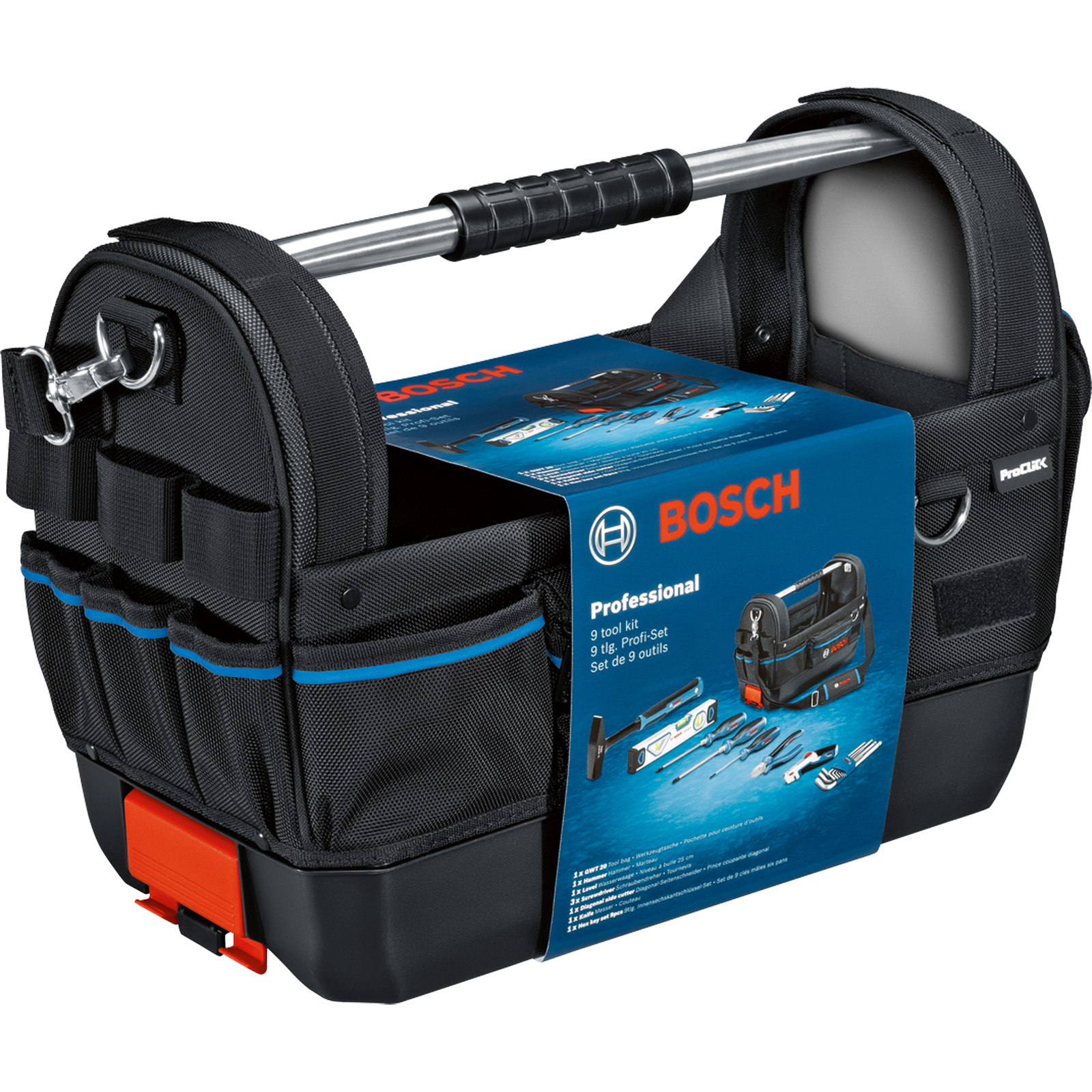 Bosch Werkzeug-Set Werkzeugtasche GWT 20 und Handwerkzeug-Set Professional