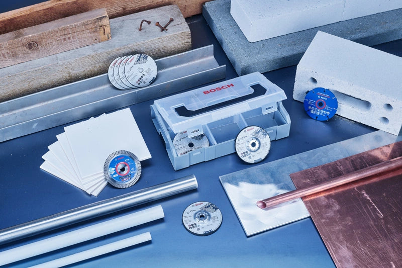 Set de disques de tronçonnage HardCeramic 76 mm Bosch EXPERT avec L-Boxx mini