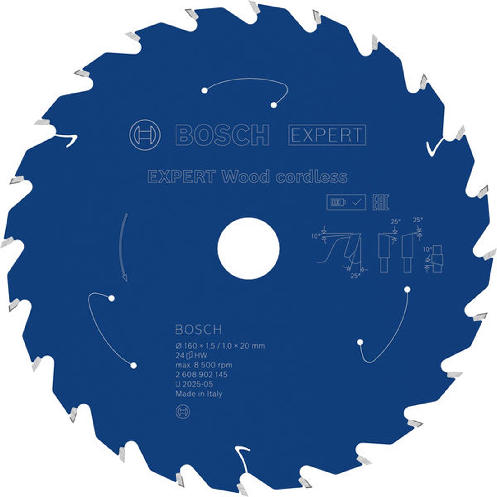 Bosch EXPERT Wood lame de scie circulaire, 160x1,45x20 mm, Z24