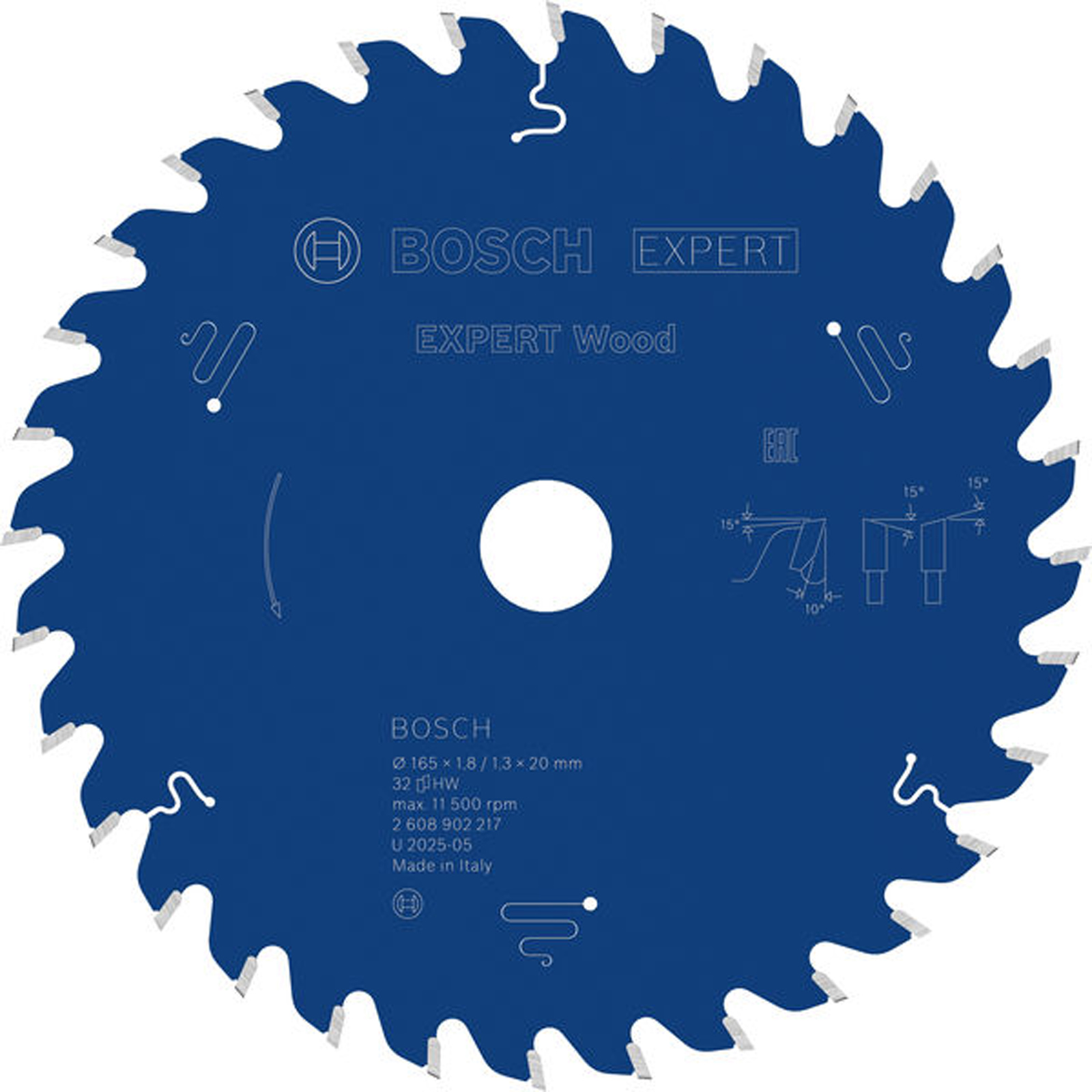 Bosch EXPERT Wood Lame de scie circulaire, 165x20 mm, Z32
