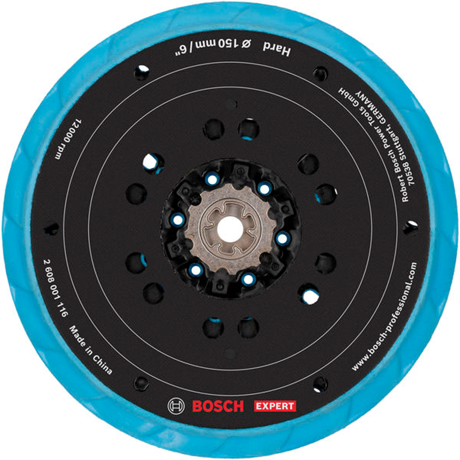 Bosch EXPERT Plateau de ponçage Multi-trous, dur, 150 mm pour GEX 18 V-150-3 / V-150-5