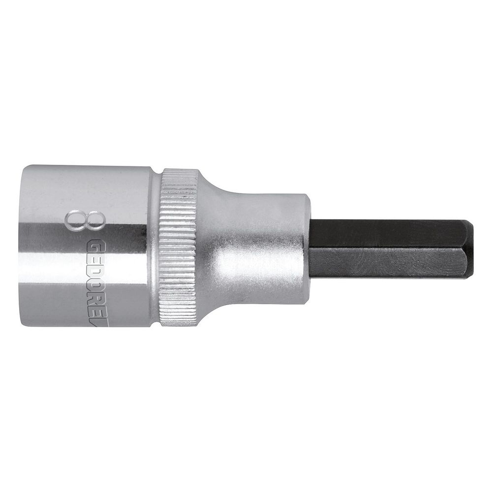 Insert pour tournevis Gedore Red, profil hexagonal intérieur 8 mm, 1/2" 55 mm, acier chrome-vanadium