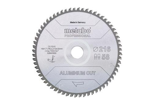 Lame de scie Metabo aluminium cut - professional FZ / TZ 5°neg