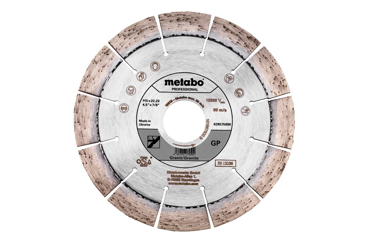Disque diamant Metabo GP, Granit professional
