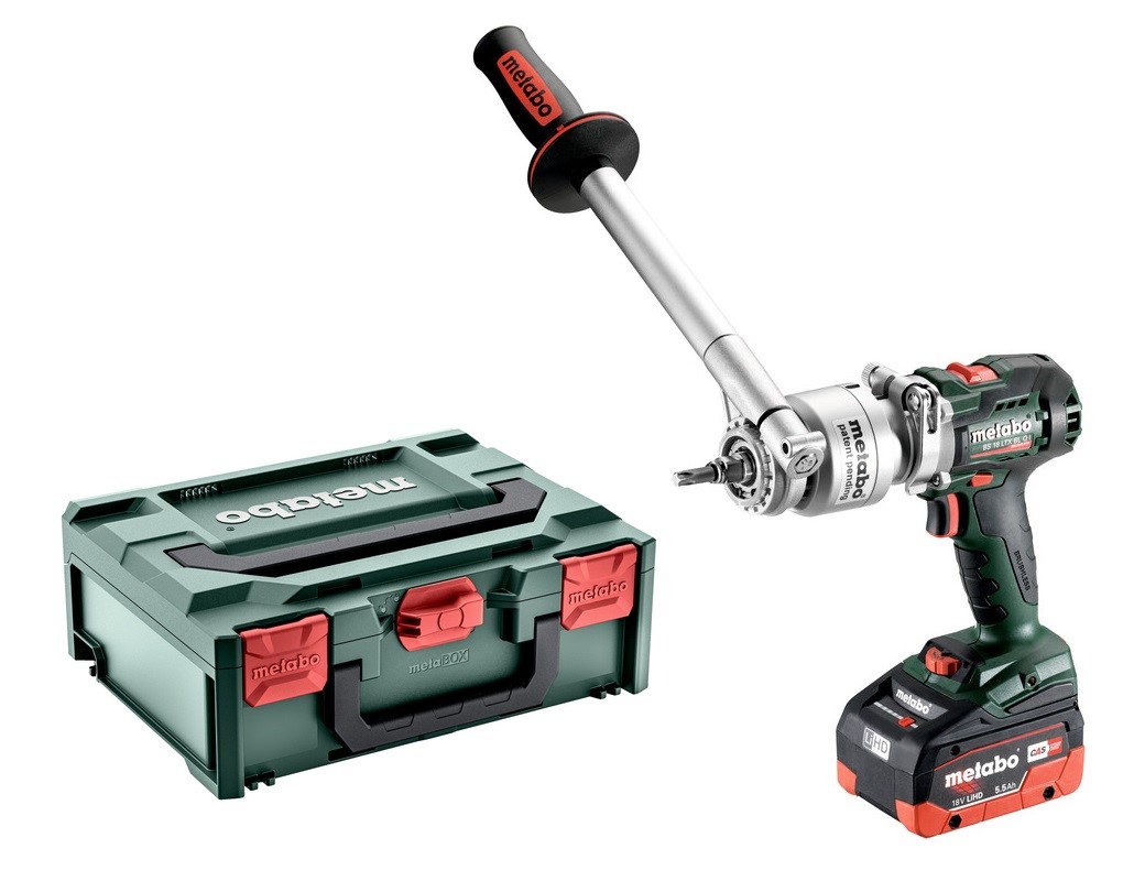 Perceuse-visseuse sans fil Metabo BS 18 LTX BL Q I avec 2 accus 5,5 Ah et chargeur en metaBox