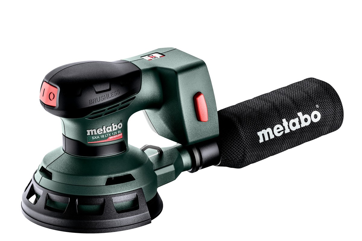 Ponceuse excentrique sans fil Metabo SXA 18 LTX 125 BL (600146850) avec plateau de ponçage 125 mm ; carton
