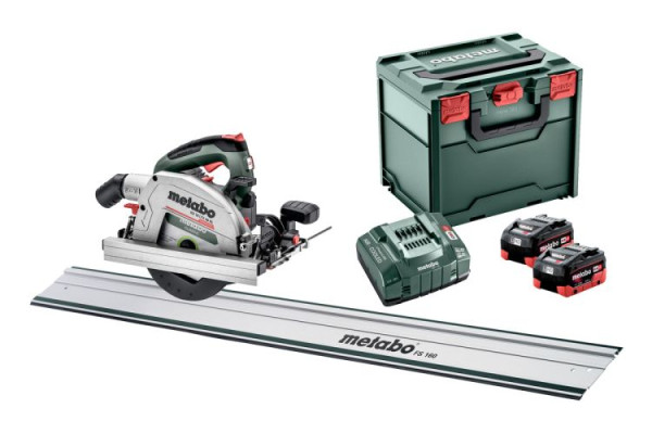 Scie circulaire à batterie Metabo + jeu de rail de guidage KS 18 LTX 66 BL + FS 160