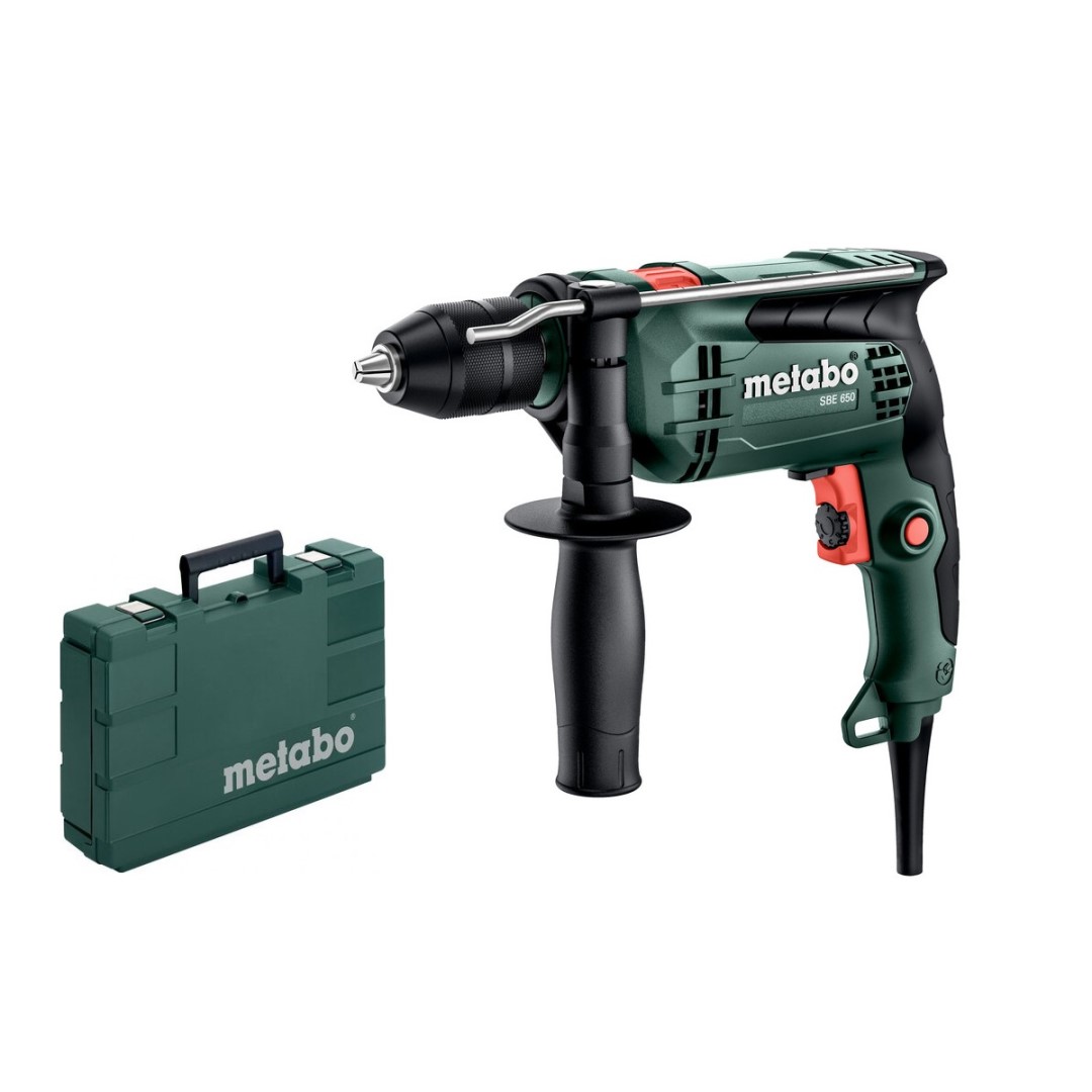 Perceuse à percussion Metabo SBE 650 en coffret plastique