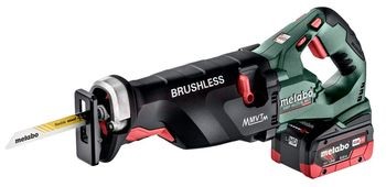 Scie sur batterie Metabo SSEP 18 LTX BL MVT 2 batteries 8Ah et chargeur dans metaBOX 165L