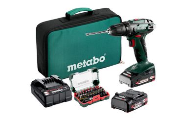 Visseuse à batterie Metabo BS 18 2x 2,0 Ah + chargeur + jeux de pointes dans sac
