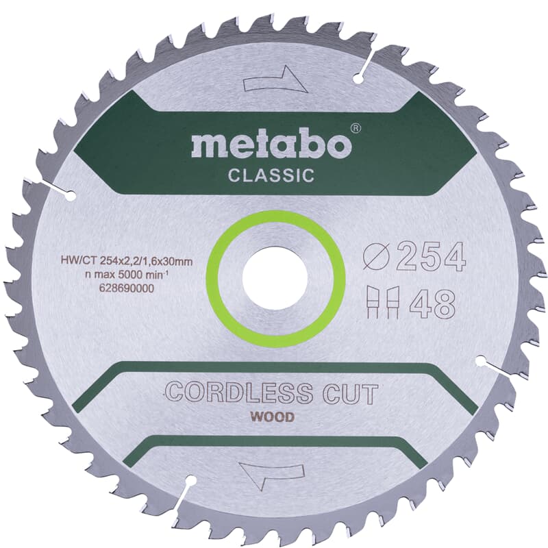 Lame de scie Metabo cordless cut wood - classic WZ 5° / - carton