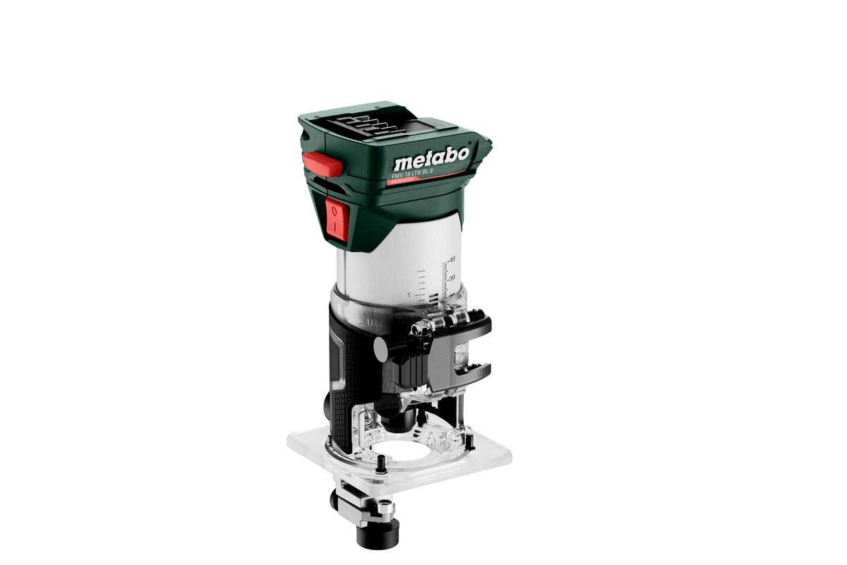 Fraiseuse à chanfreiner sans fil Metabo FMV 18 LTX BL 8, 6 mm, 8 mm, avec pince de serrage, MetaBOX 145