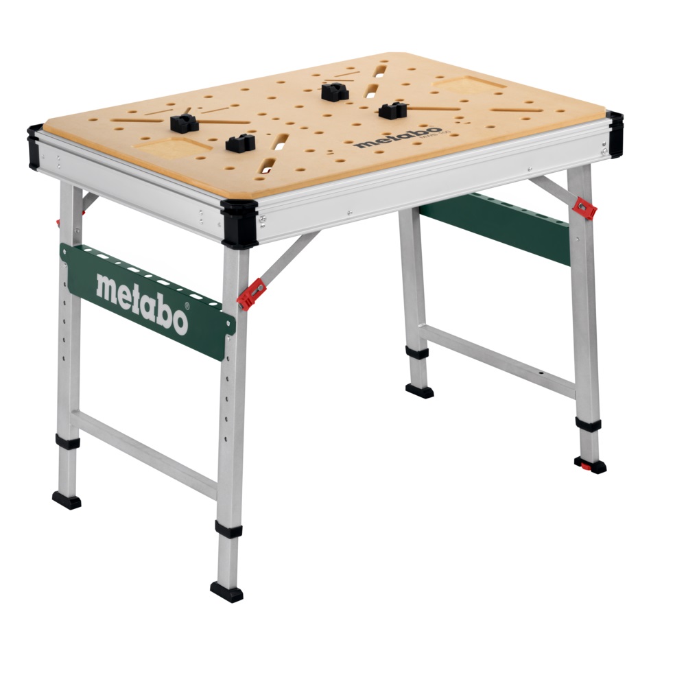 Table multifonction Metabo MWB 100 - établi mobile avec plaque perforée