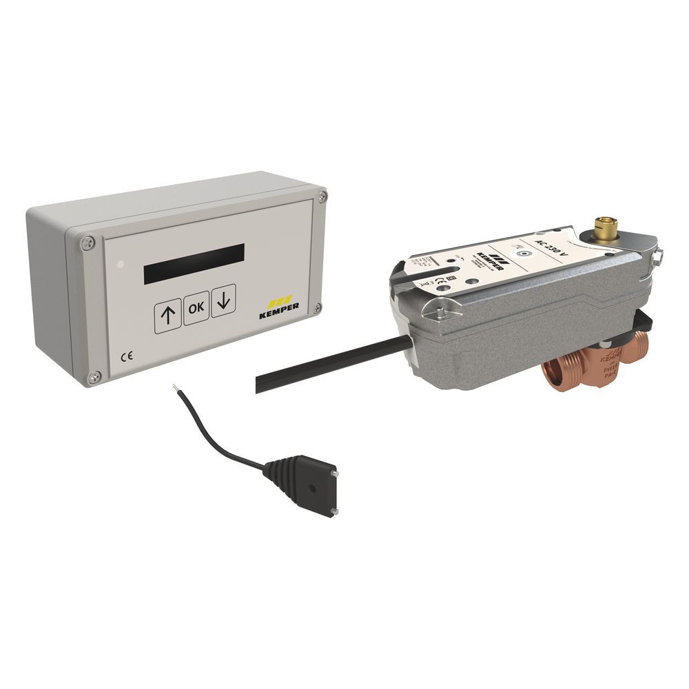 Système d'étanchéité Kemper avec actionneur, unité de commande, capteur d'eau et VAV-plus DN 25, PN 16, 230V, Réf. 620 01