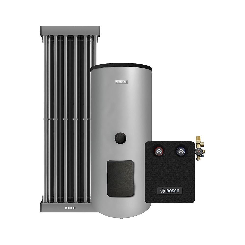 Pack solaire de base Jupa SO814 Bosch – 5x capteurs à tubes sous vide SO8000 TVV, montage sur toit, ballon 380 L, station solaire AGS 10 B-sol100-2