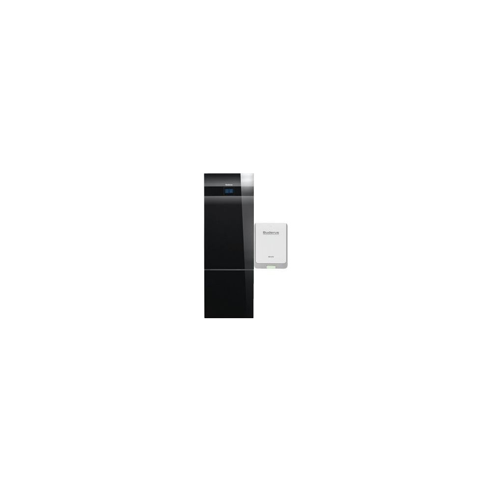 Buderus Pompe à chaleur Logaplus WSW196i, TP1, R410A, 16kW B0/W35, ballon tampon intégré 50L verre, Noir