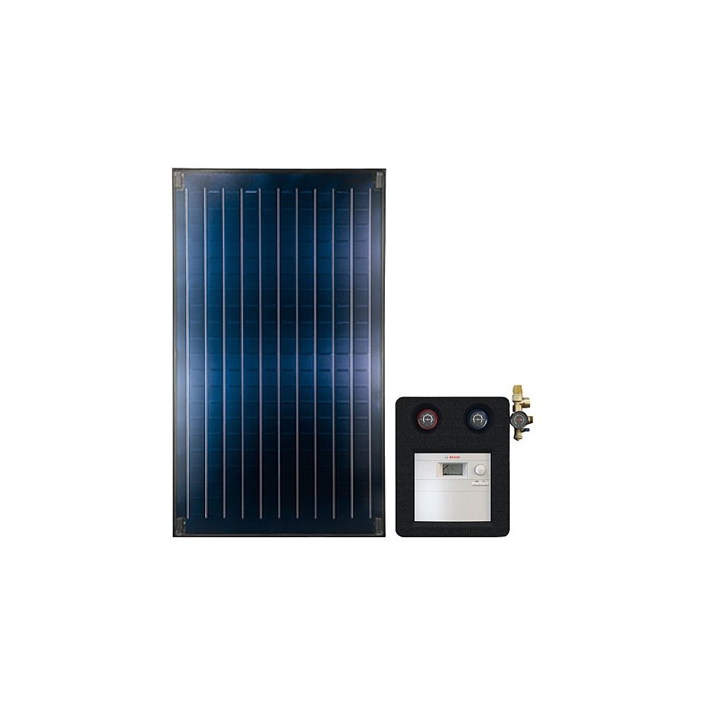 Kit solaire de base Bosch Jupa SO598, 5x capteur solaire SO5000 TFV, sur toiture verticale, AGS 10 B-sol100-2, FKA 5-2