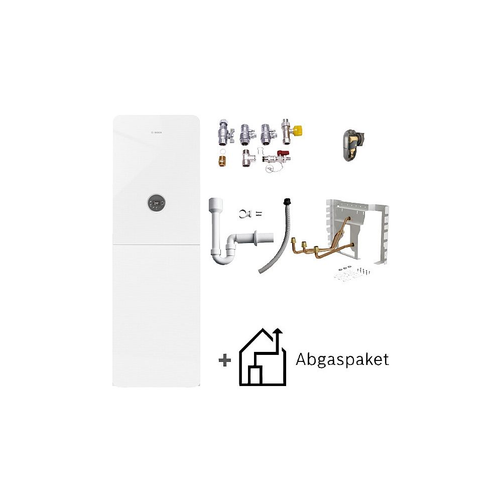 Bosch Pack Gaz à condensation Condens Bopa GC-S5343, GC5300i WM 24/210 SO, 24kW, Module de base CS 35, Kit d'évacuation des fumées C93x
