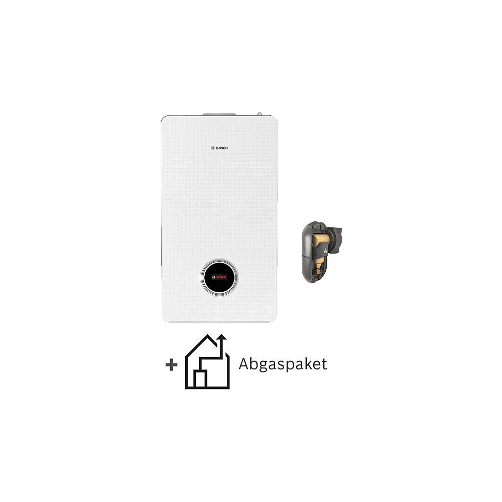 Bosch Pack standard à condensation Condens Bopa ST GC98WA007, 9800i WA, 20 kW, Kit d'évacuation des fumées C33x, Noir
