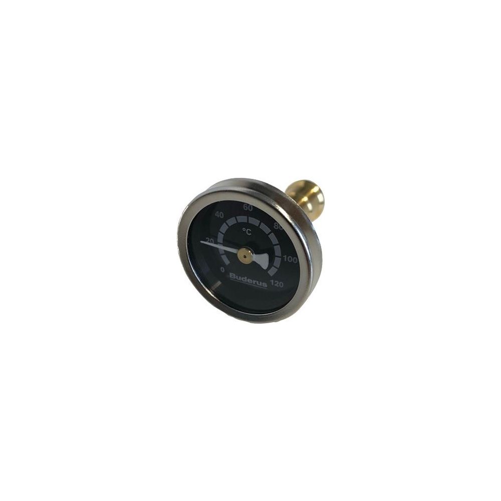 Thermomètre Buderus Logafix pour robinet à bille 1 1/2" à 2", 0-120 °C