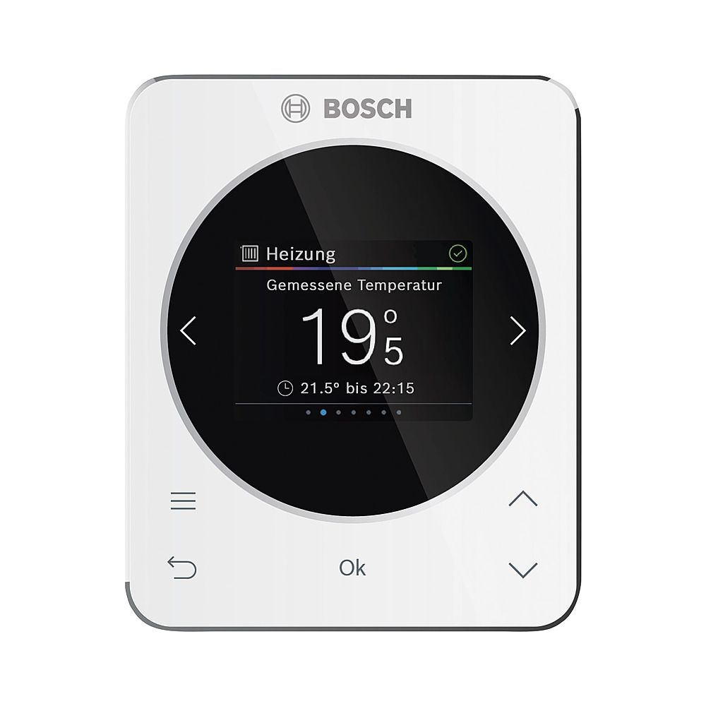 Bosch Régulateur CR 120 piloté par température ambiante, 116x95x21 mm, pour 1 circuit de chauffage, écran 2,4"