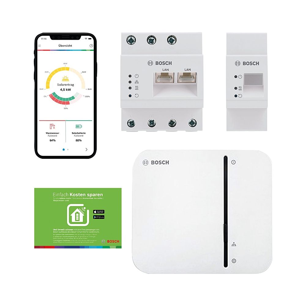 Kit gestionnaire d'énergie Bosch pour pompes à chaleur PV sans onduleur Fronius ni batterie de stockage, 7739622373