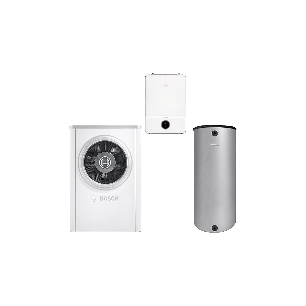 Pack Pompe à chaleur air-eau Bosch Bopa CS724 Compress CS7001iAW 5 kW, R410A, AWE 9, ballon tampon BH 120