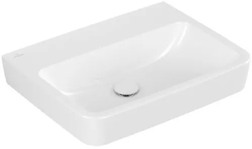 Lavabo Villeroy & Boch O.novo 600x460mm carré sans trop-plein Blanc Alpin