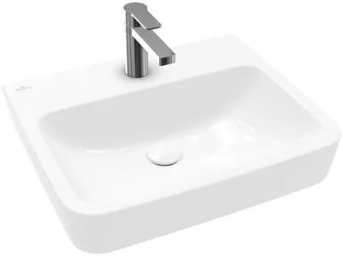 Lavabo Villeroy & Boch O.novo 550x460mm angulaire 1 trou sans trop-plein Blanc Alpin