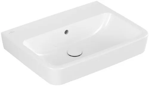 Villeroy & Boch Lavabo O.novo 600x460mm angulaire avec trop-plein poncé Blanc Alpin CeramicPlus