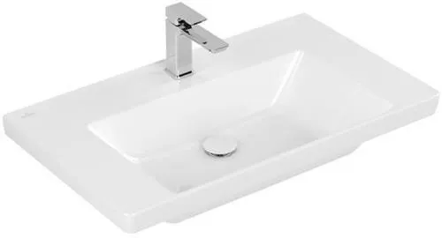 Villeroy & Boch Meuble-lavabo Subway 3.0 800x470mm rectangulaire 1 trou de robinetterie sans trop-plein Blanc Alpin CeramicPlus